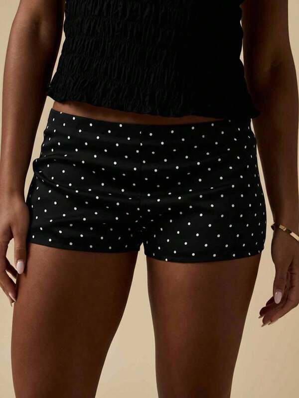 MISSGUIDED Polka Dot Hot Pants With Mini Length
