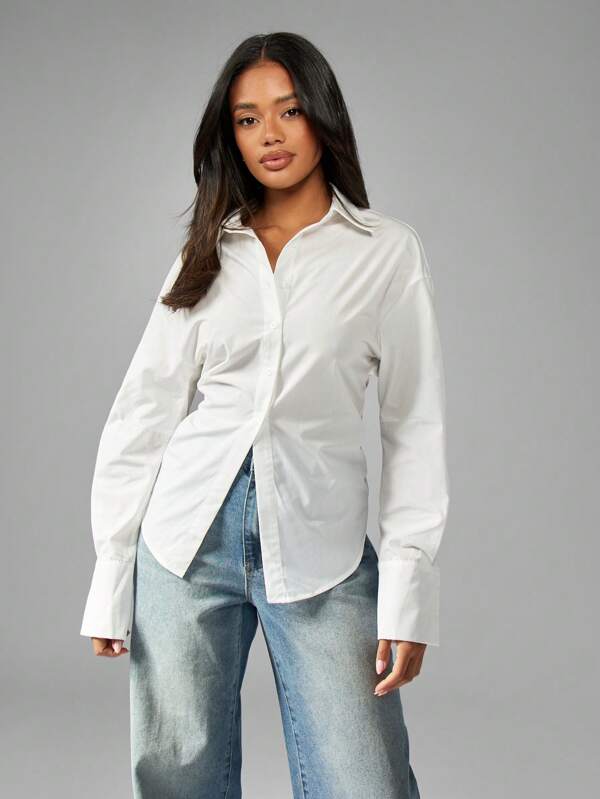 MISSGUIDED Professional Button-Down Collared Workwear Blouses