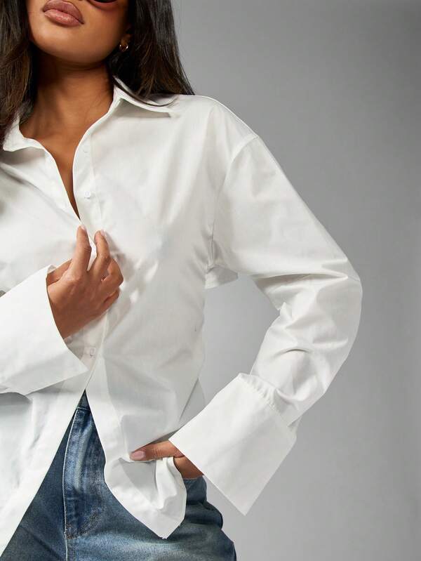 MISSGUIDED Professional Button-Down Collared Workwear Blouses