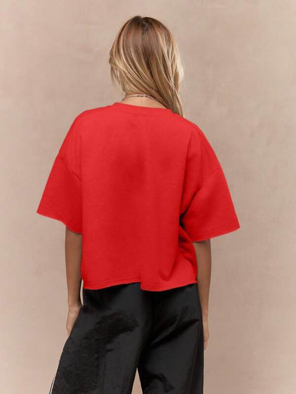 MISSGUIDED Quality Oversized Crop Top T-Shirt