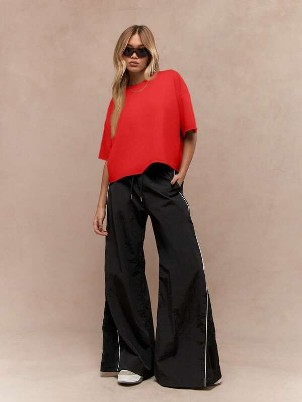 MISSGUIDED Quality Oversized Crop Top T-Shirt