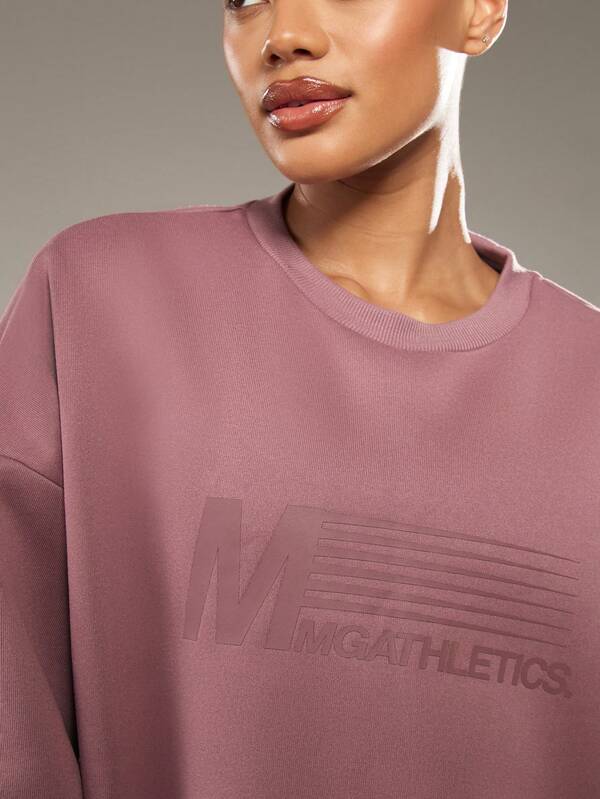 MISSGUIDED Relaxed Crew Neck Sweatshirt With Logo