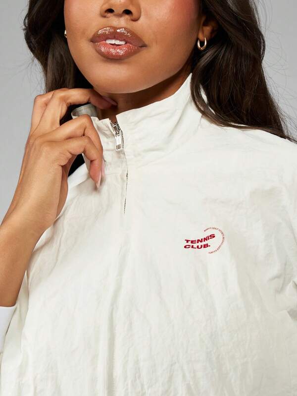 MISSGUIDED Retro Sporty Lightweight Windbreaker Jacket