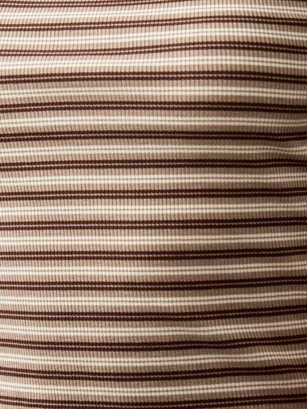 MISSGUIDED Retro Stripe Ribbed Crop Tank Vest