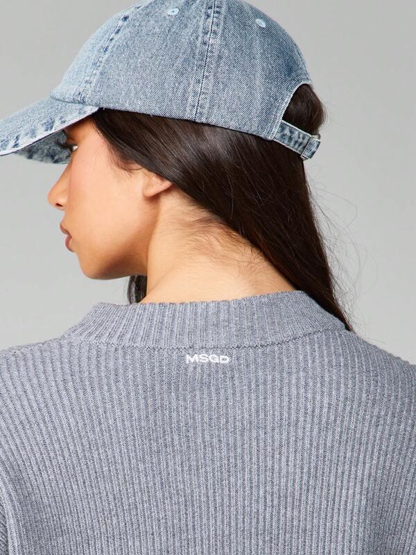 MISSGUIDED Ribbed Knit Cropped Cardigan With Bell Sleeves