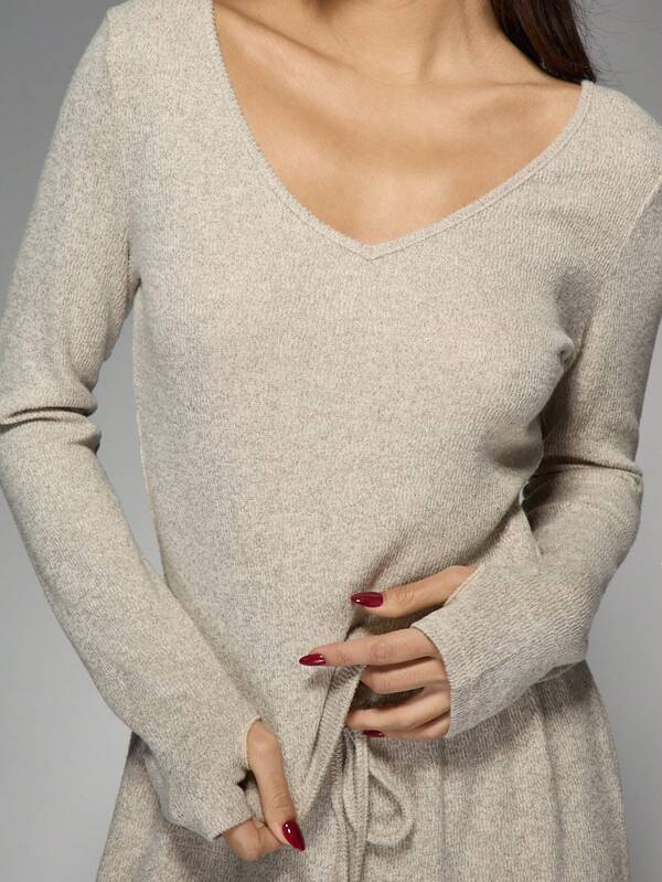 MISSGUIDED Ribbed Knit Wide Leg Two Piece Set