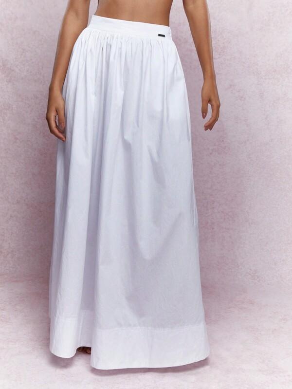 MISSGUIDED Ruffled Hem Balloon Sleeves Crop Balloon Top Maxi Skirt Two-Piece Outfits