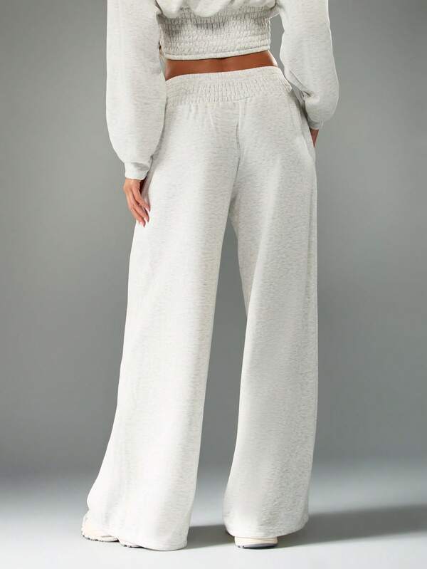 MISSGUIDED Shirred Waist Wide Leg Joggers