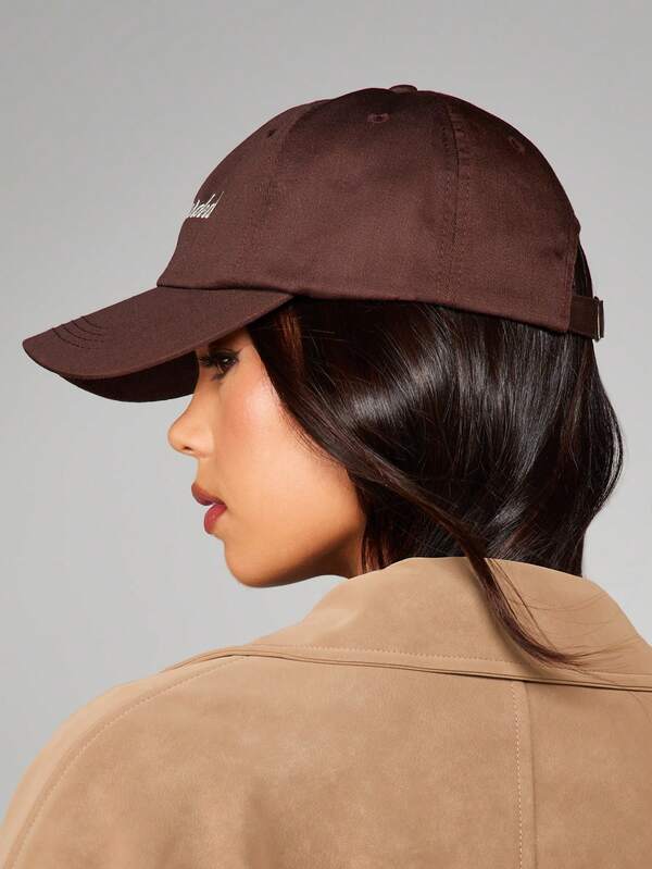 MISSGUIDED Six Panel Baseball Cap With Embroidered Design