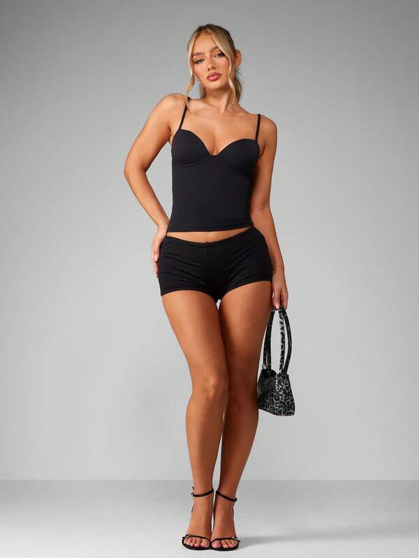 MISSGUIDED Sleeveless Corset Tank Top With Sweetheart Neckline