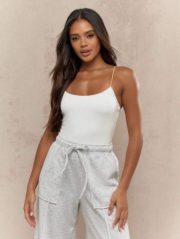 MISSGUIDED Slim Fit Cami Tank Top With Adjustable Straps