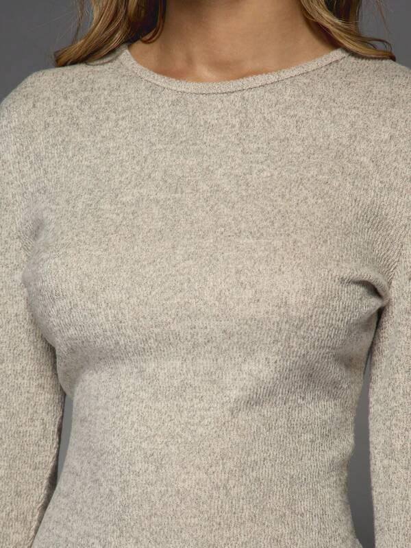 MISSGUIDED Slim Fit Ribbed Knit Sweater With Long Sleeves