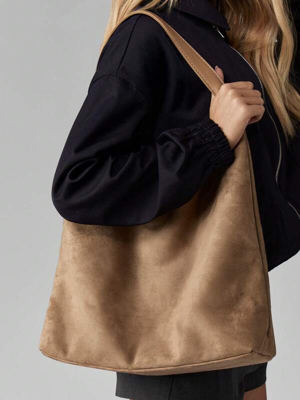 MISSGUIDED Slouchy Hobo Shoulder Bag With Matching Pouch