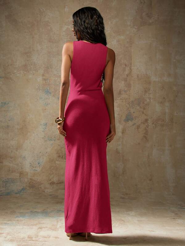 MISSGUIDED Sophisticated Cut-Out Maxi Evening Gown With O-Ring Details