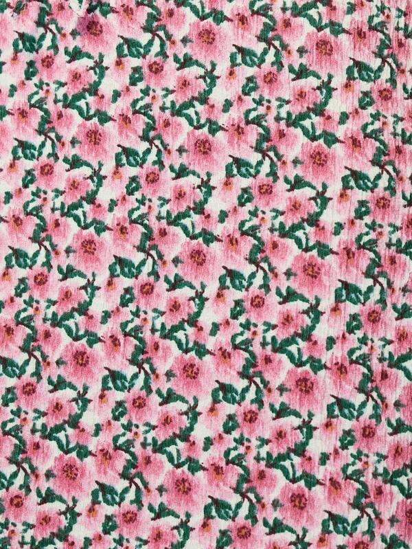 MISSGUIDED Spaghetti Strap Mini Dress Floral Print Ruched Bust