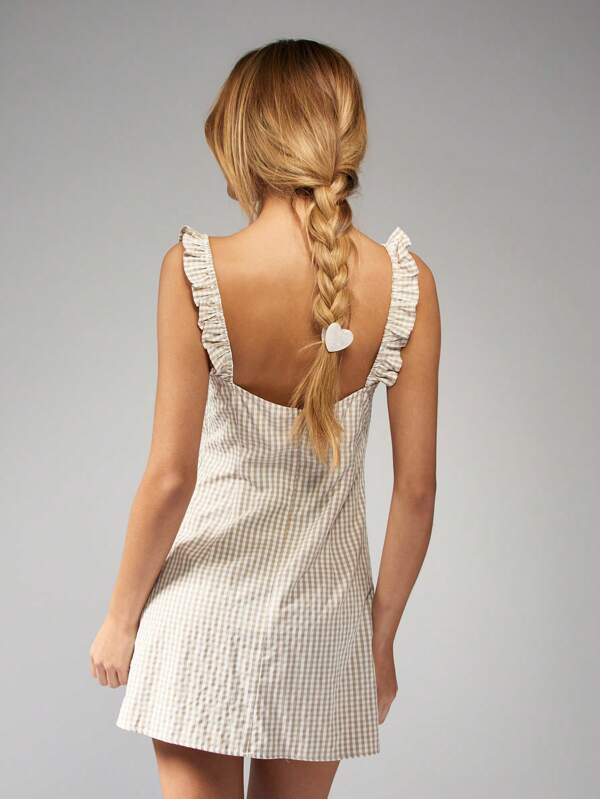 MISSGUIDED Square Neck Striped Sleeveless Mini Dress