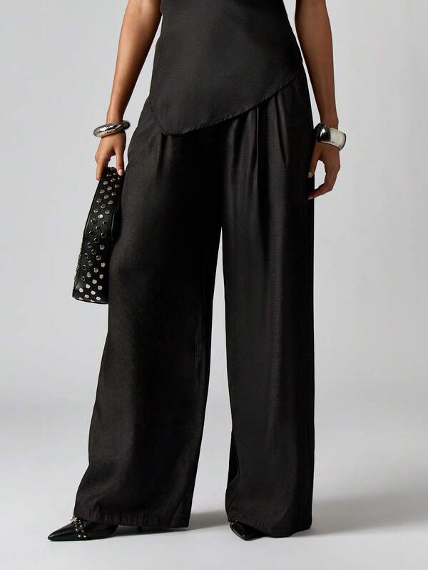 MISSGUIDED Strapless Palazzo Set With Wide Leg Pants