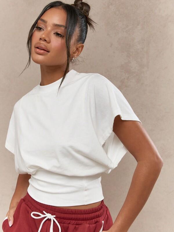 MISSGUIDED Street Fitted Waist Dolman Loose Sleeves Top