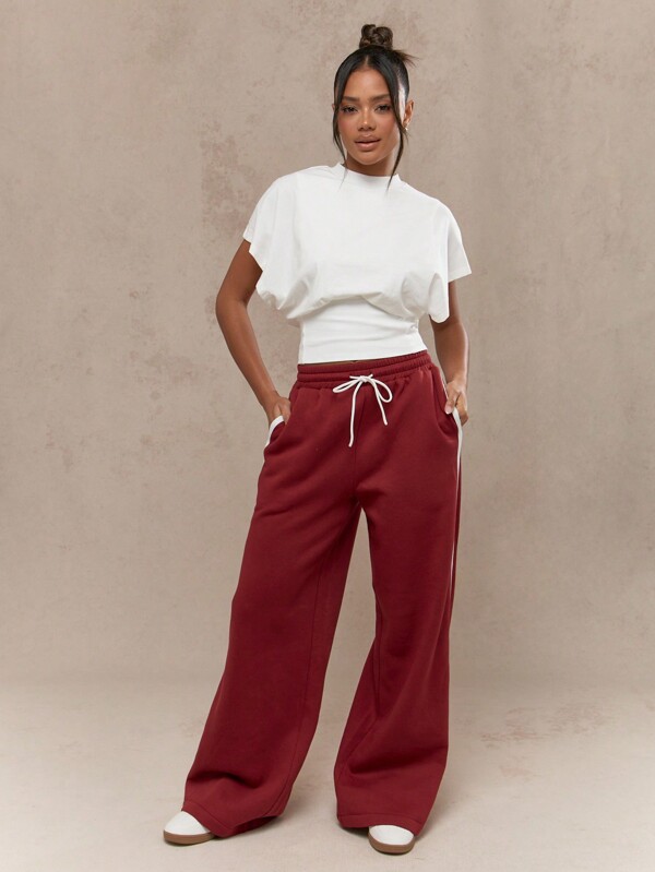 MISSGUIDED Street Fitted Waist Dolman Loose Sleeves Top