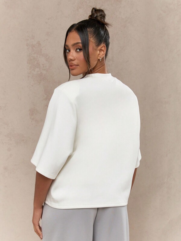 MISSGUIDED Street Shoulder Pad Oversized T-Shirt