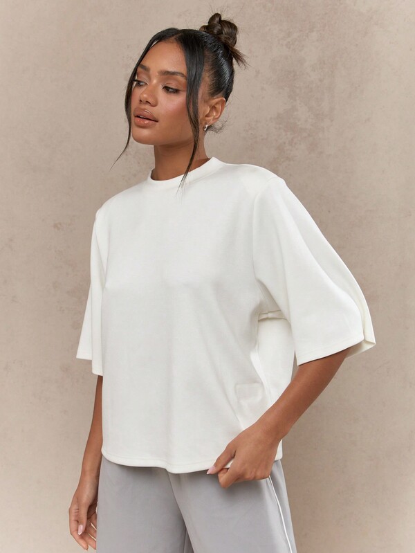 MISSGUIDED Street Shoulder Pad Oversized T-Shirt