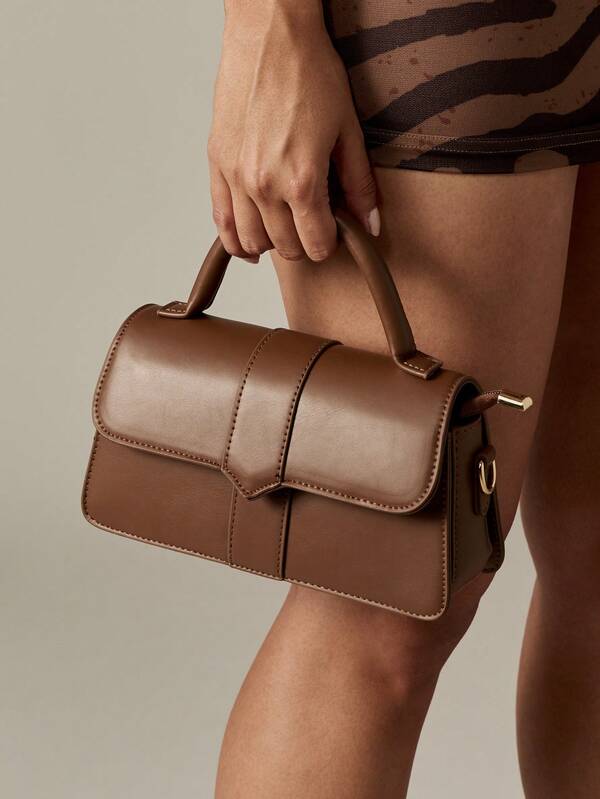 MISSGUIDED Structured Box Shoulder Bag With Top Handle