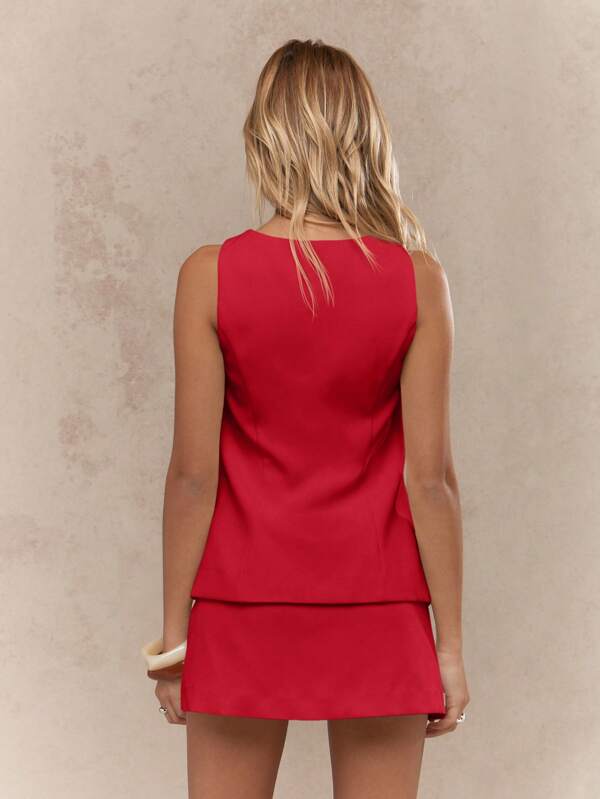 MISSGUIDED Structured Sleeveless Two-Piece Outfit
