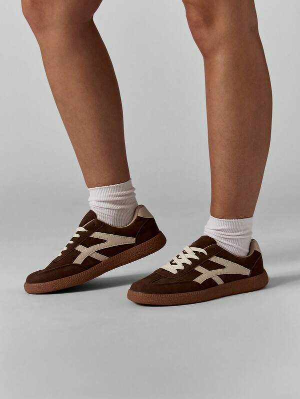 MISSGUIDED Suede Low Top Sneakers With Gum Sole