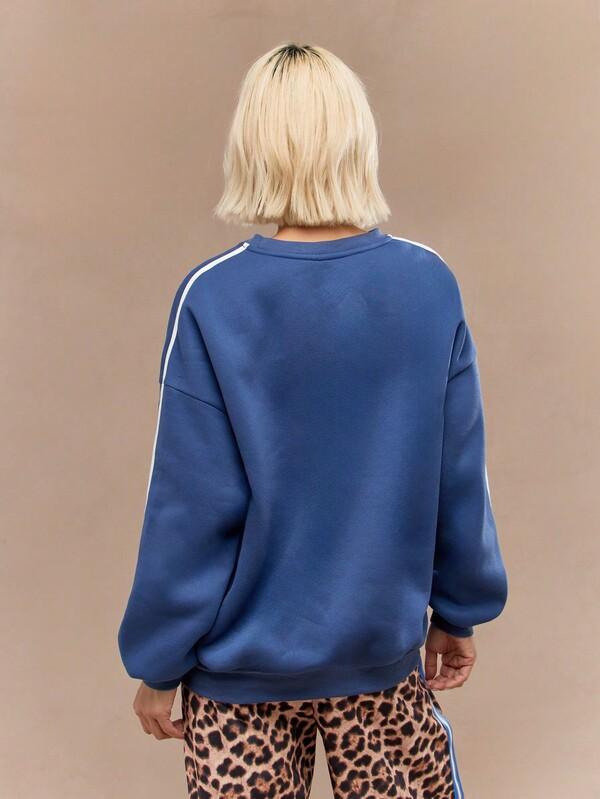 MISSGUIDED Vintage Oversize Varsity Sweatshirt
