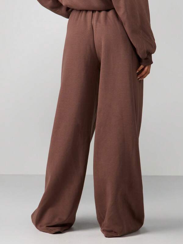 MISSGUIDED Wide Leg Drawstring Sweatpants With Logo