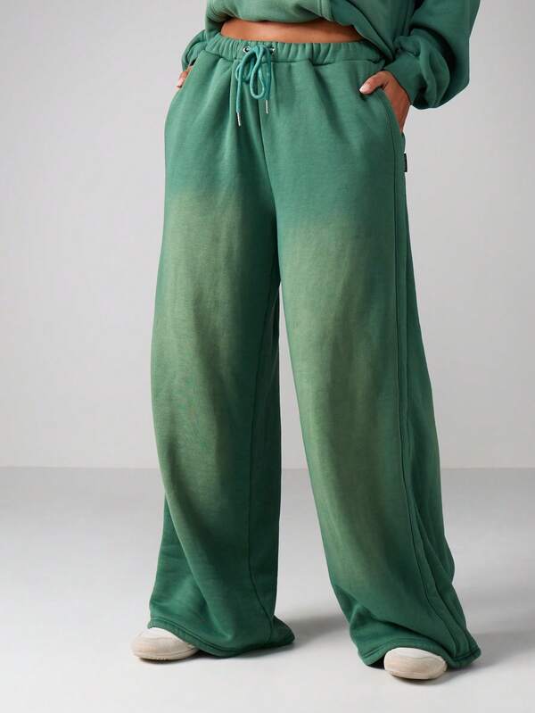 MISSGUIDED Wide Leg Drawstring Sweatpants With Pockets