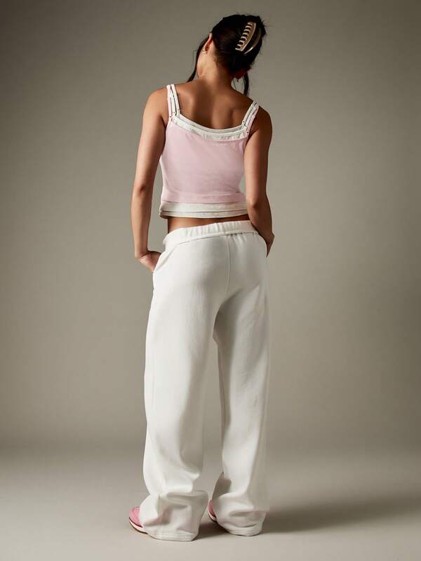 MISSGUIDED Wide Leg Drawstring Sweatpants With Side Pockets