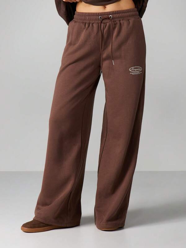 MISSGUIDED Wide Leg Drawstring Sweatpants