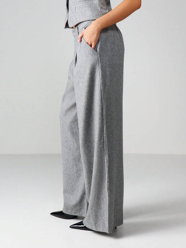 MISSGUIDED Wide Leg High Waisted Dress Pants
