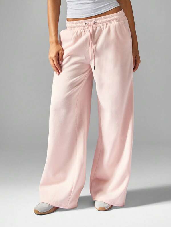 MISSGUIDED Wide Leg Jogger Pants With Drawstring And Number Print