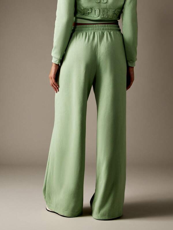 MISSGUIDED Wide Leg Jogger Sweatpants With Drawstring Waist