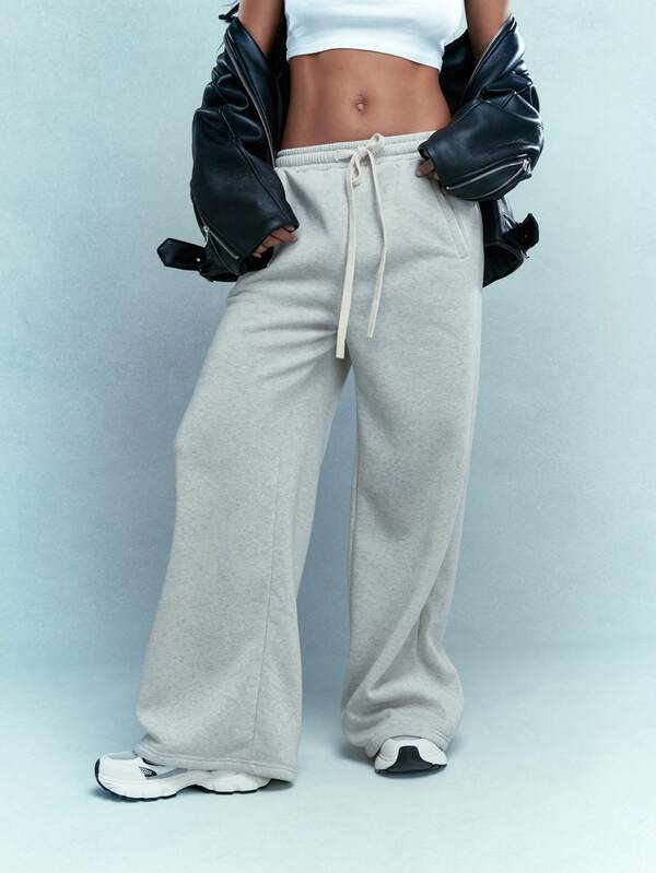 MISSGUIDED Wide Leg Jogger With Drawstrings