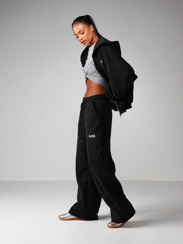 MISSGUIDED Wide Leg Joggers With Drawstring Waist