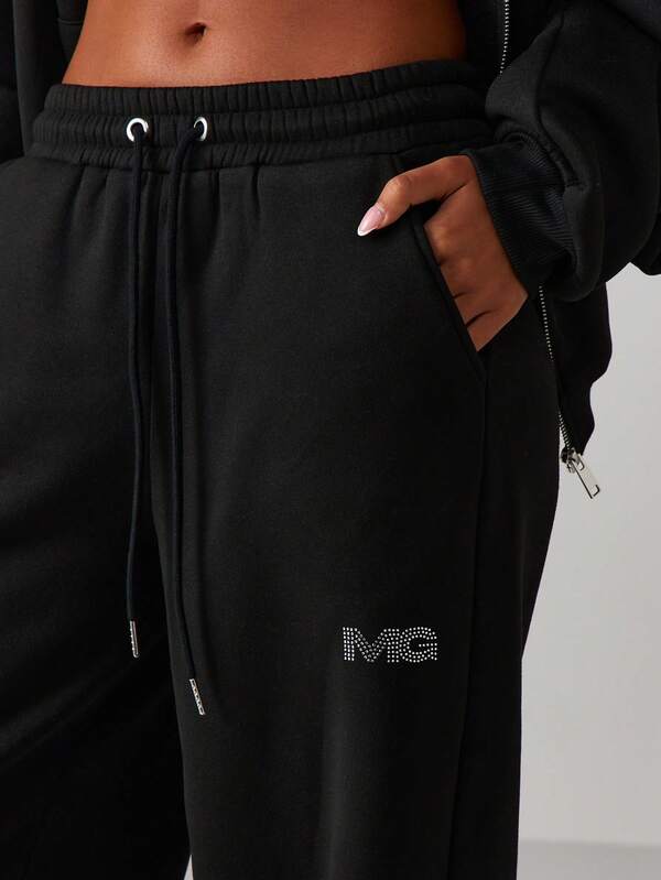 MISSGUIDED Wide Leg Joggers With Drawstring Waist