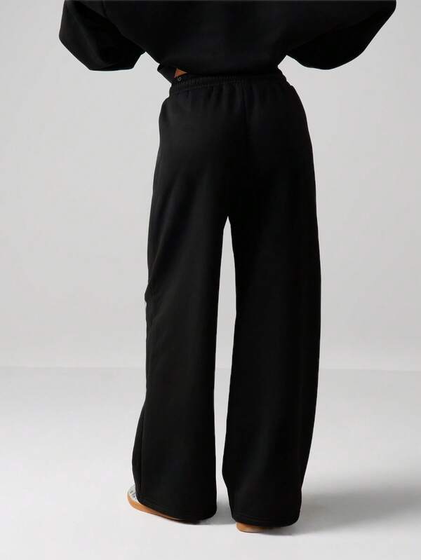 MISSGUIDED Wide Leg Joggers With Vertical Text