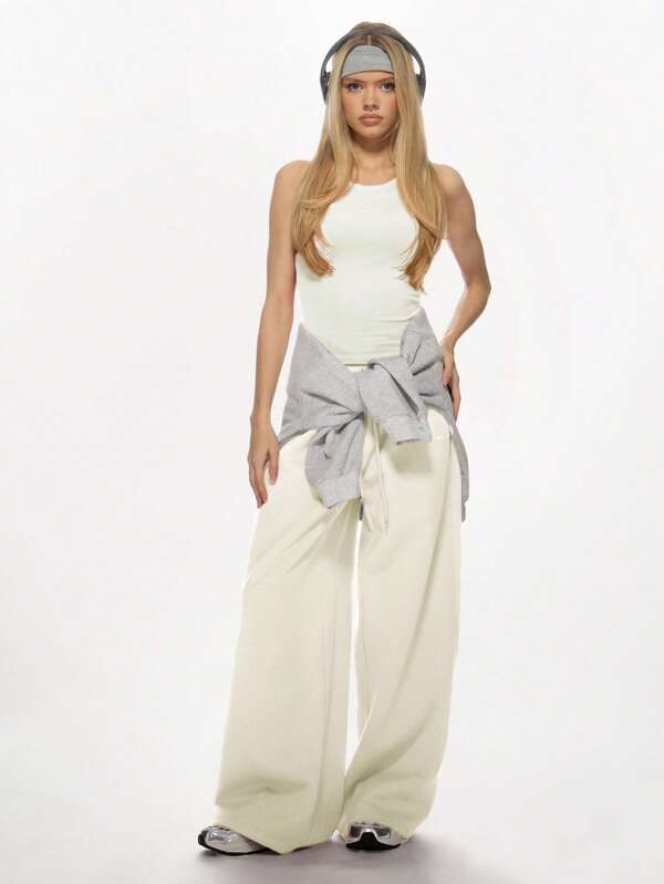 MISSGUIDED Wide Leg Oversized Fit Casual Sweatpants