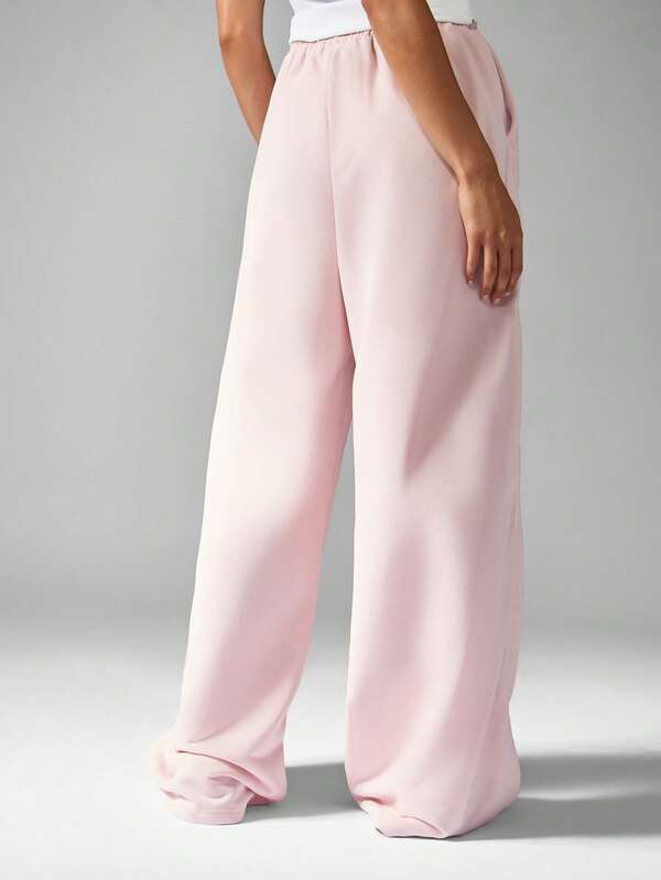 MISSGUIDED Wide Leg Palazzo Pants With Drawstring Waist