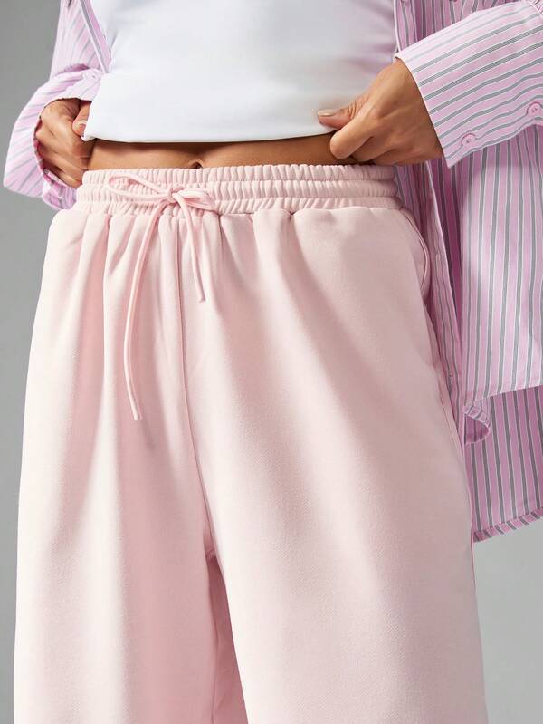 MISSGUIDED Wide Leg Palazzo Pants With Drawstring Waist