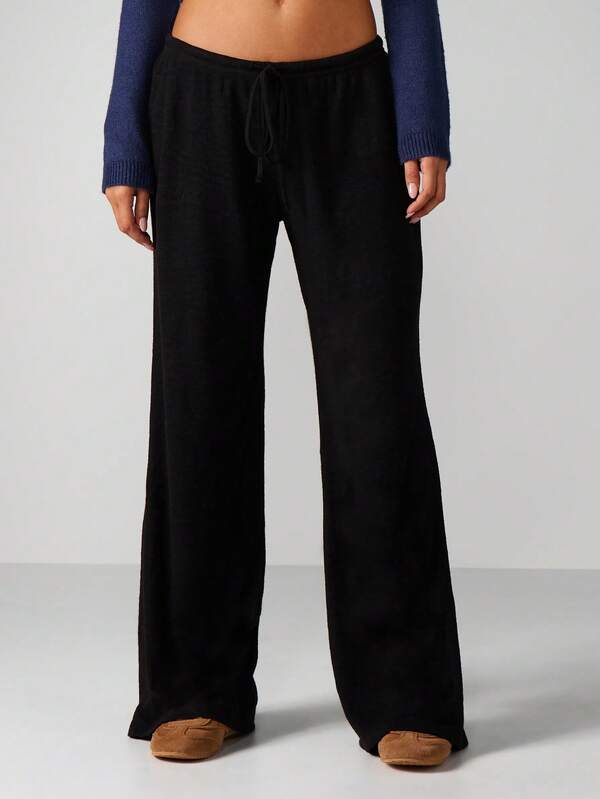 MISSGUIDED Wide Leg Palazzo Pants With Drawstring