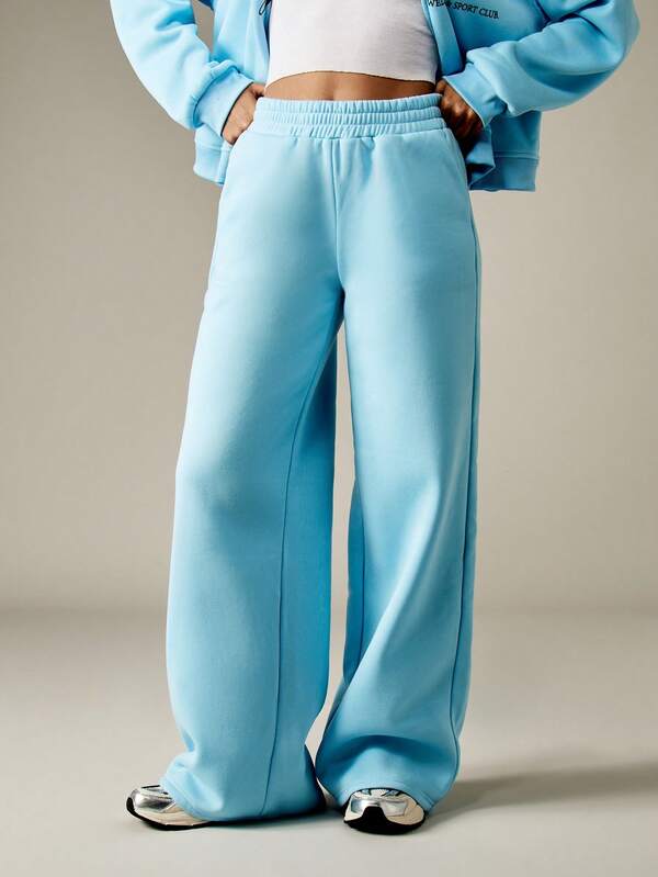 MISSGUIDED Wide Leg Palazzo Sweatpants With Elastic Waistband