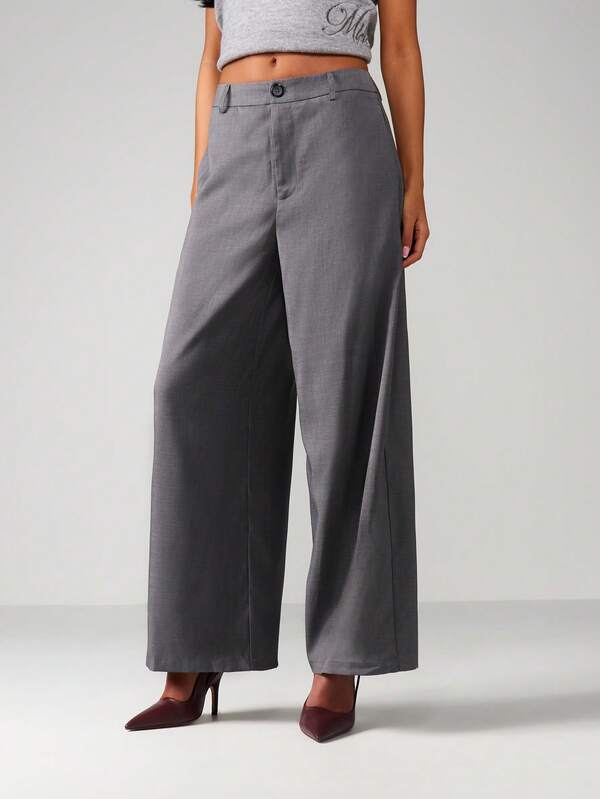 MISSGUIDED Wide Leg Palazzo Trousers With High Waist
