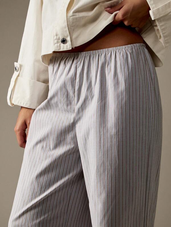 MISSGUIDED Wide Leg Striped Palazzo Pants With Elastic Waist