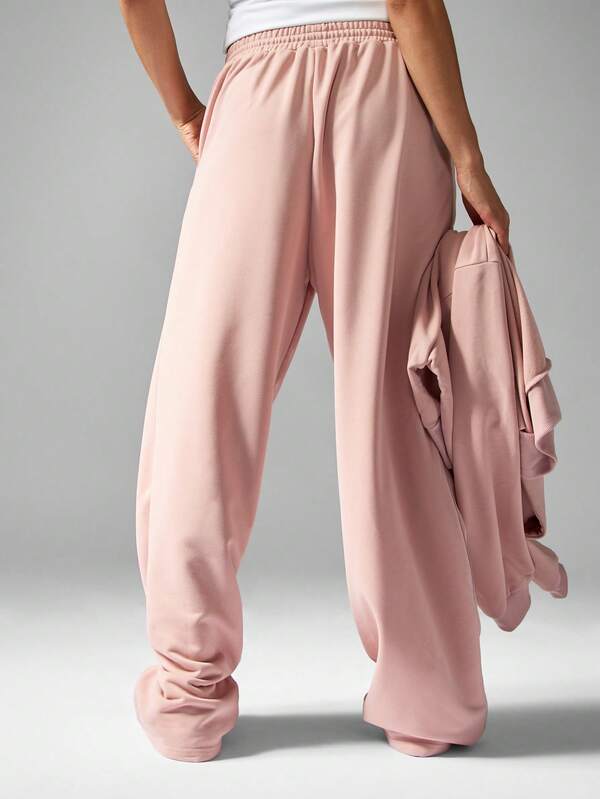 MISSGUIDED Wide Leg Sweatpants With Drawstring And Pockets