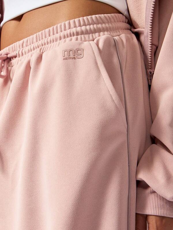 MISSGUIDED Wide Leg Sweatpants With Drawstring And Pockets