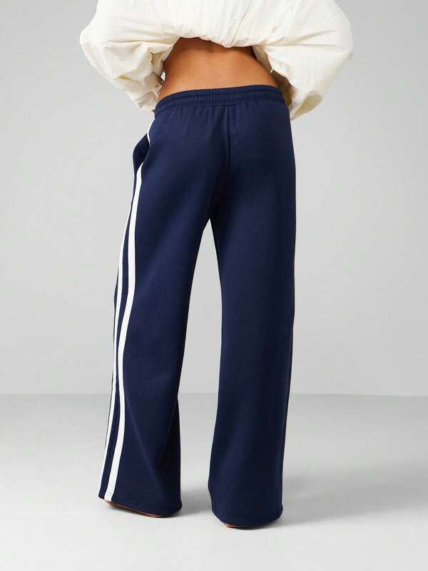 MISSGUIDED Wide Leg Track Pants With Contrast Side Stripes
